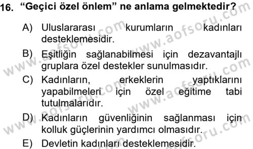 Sosyal Bilimlerde Temel Kavramlar Dersi 2015 - 2016 Yılı (Vize) Ara Sınav Soruları 16. Soru