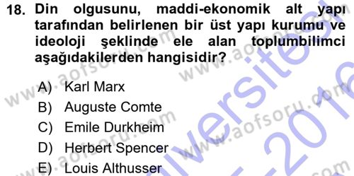 Sosyal Bilimlerde Temel Kavramlar Dersi Ara Sınavı Deneme Sınav Soruları 18. Soru