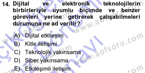 Sosyal Bilimlerde Temel Kavramlar Dersi 2015 - 2016 Yılı (Final) Dönem Sonu Sınav Soruları 14. Soru