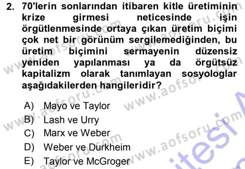 Sosyal Bilimlerde Temel Kavramlar Dersi 2015 - 2016 Yılı (Final) Dönem Sonu Sınav Soruları 2. Soru