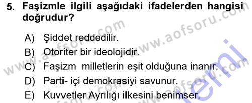 Sosyal Bilimlerde Temel Kavramlar Dersi 2015 - 2016 Yılı (Final) Dönem Sonu Sınav Soruları 5. Soru