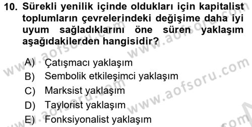 Sosyal Bilimlerde Temel Kavramlar Dersi Ara Sınavı Deneme Sınav Soruları 10. Soru
