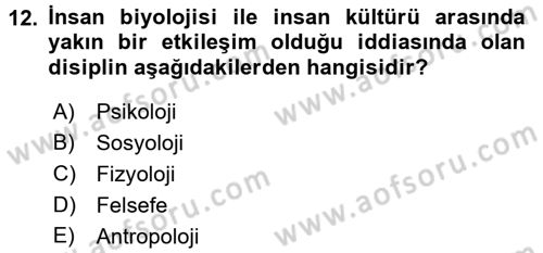 Sosyal Bilimlerde Temel Kavramlar Dersi Ara Sınavı Deneme Sınav Soruları 12. Soru