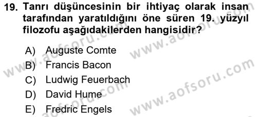 Sosyal Bilimlerde Temel Kavramlar Dersi 2016 - 2017 Yılı (Vize) Ara Sınav Soruları 19. Soru