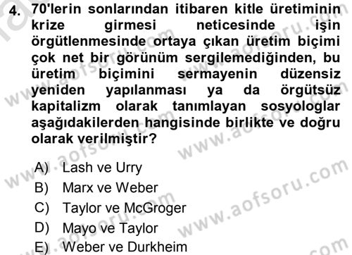 Sosyal Bilimlerde Temel Kavramlar Dersi 2016 - 2017 Yılı (Vize) Ara Sınav Soruları 4. Soru