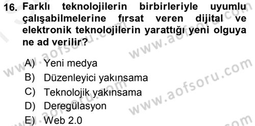Sosyal Bilimlerde Temel Kavramlar Dersi 2016 - 2017 Yılı (Final) Dönem Sonu Sınav Soruları 16. Soru