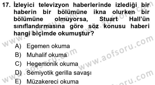Sosyal Bilimlerde Temel Kavramlar Dersi 2016 - 2017 Yılı (Final) Dönem Sonu Sınav Soruları 17. Soru