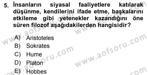 Sosyal Bilimlerde Temel Kavramlar Dersi 2016 - 2017 Yılı (Final) Dönem Sonu Sınav Soruları 5. Soru