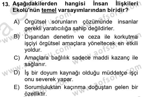 Sosyal Bilimlerde Temel Kavramlar Dersi 2017 - 2018 Yılı (Vize) Ara Sınav Soruları 13. Soru