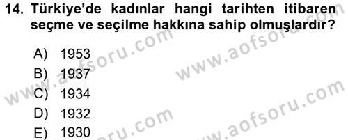 Sosyal Bilimlerde Temel Kavramlar Dersi Ara Sınavı Deneme Sınav Soruları 14. Soru