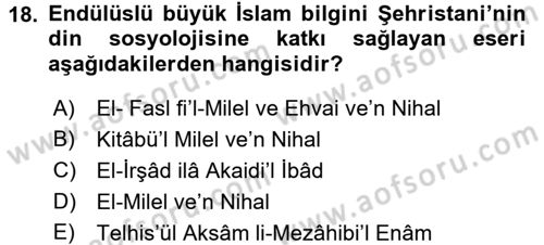 Sosyal Bilimlerde Temel Kavramlar Dersi 2017 - 2018 Yılı (Vize) Ara Sınav Soruları 18. Soru