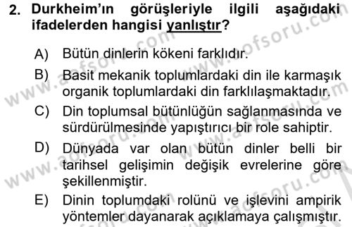 Sosyal Bilimlerde Temel Kavramlar Dersi 2017 - 2018 Yılı (Vize) Ara Sınav Soruları 2. Soru