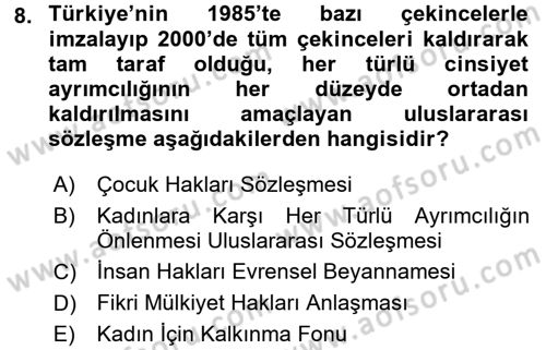 Sosyal Bilimlerde Temel Kavramlar Dersi 2017 - 2018 Yılı (Vize) Ara Sınav Soruları 8. Soru