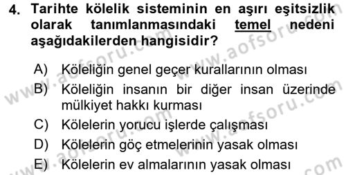 Sosyal Bilimlerde Temel Kavramlar Dersi 2017 - 2018 Yılı (Final) Dönem Sonu Sınav Soruları 4. Soru