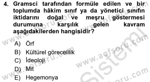 Sosyal Bilimlerde Temel Kavramlar Dersi 2018 - 2019 Yılı 3 Ders Sınav Soruları 4. Soru