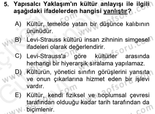 Sosyal Bilimlerde Temel Kavramlar Dersi 2018 - 2019 Yılı (Vize) Ara Sınav Soruları 5. Soru
