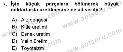 Sosyal Bilimlerde Temel Kavramlar Dersi 2018 - 2019 Yılı (Vize) Ara Sınav Soruları 7. Soru