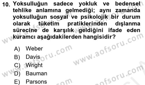 Sosyal Bilimlerde Temel Kavramlar Dersi 2018 - 2019 Yılı (Final) Dönem Sonu Sınav Soruları 10. Soru