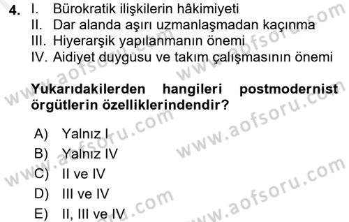 Sosyal Bilimlerde Temel Kavramlar Dersi 2018 - 2019 Yılı (Final) Dönem Sonu Sınav Soruları 4. Soru