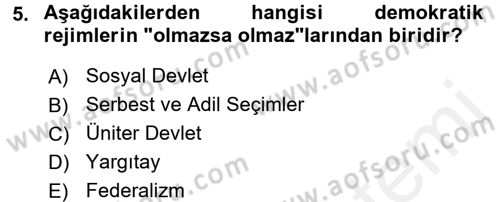 Sosyal Bilimlerde Temel Kavramlar Dersi 2018 - 2019 Yılı (Final) Dönem Sonu Sınav Soruları 5. Soru