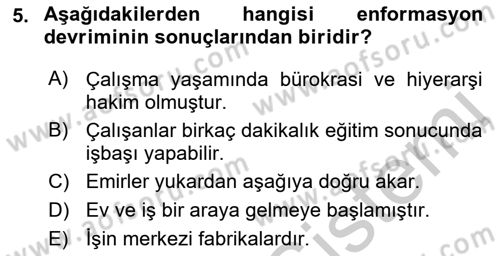 Sosyal Bilimlerde Temel Kavramlar Dersi 2018 - 2019 Yılı Yaz Okulu Sınav Soruları 5. Soru