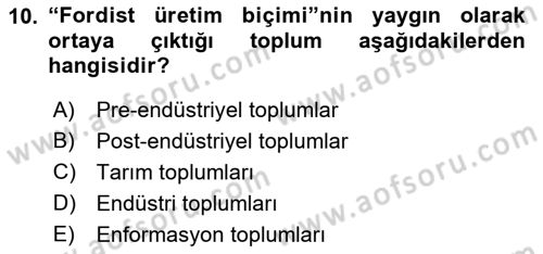 Sosyal Bilimlerde Temel Kavramlar Dersi 2019 - 2020 Yılı (Vize) Ara Sınav Soruları 10. Soru