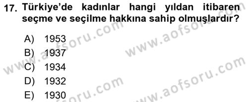 Sosyal Bilimlerde Temel Kavramlar Dersi 2019 - 2020 Yılı (Vize) Ara Sınav Soruları 17. Soru