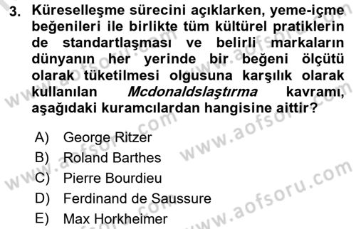 Sosyal Bilimlerde Temel Kavramlar Dersi 2019 - 2020 Yılı (Vize) Ara Sınav Soruları 3. Soru
