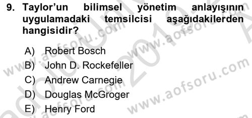Sosyal Bilimlerde Temel Kavramlar Dersi 2019 - 2020 Yılı (Vize) Ara Sınav Soruları 9. Soru