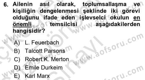 Sosyal Bilimlerde Temel Kavramlar Dersi 2019 - 2020 Yılı (Final) Dönem Sonu Sınav Soruları 6. Soru