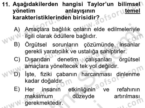 Sosyal Bilimlerde Temel Kavramlar Dersi Ara Sınavı Deneme Sınav Soruları 11. Soru