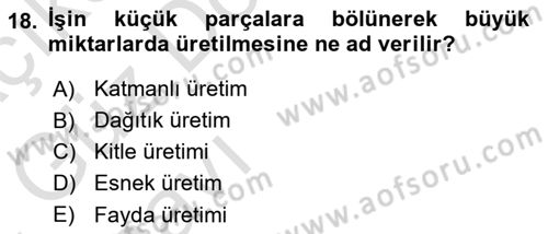 Sosyal Bilimlerde Temel Kavramlar Dersi 2021 - 2022 Yılı (Vize) Ara Sınav Soruları 18. Soru