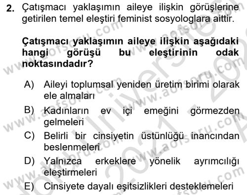 Sosyal Bilimlerde Temel Kavramlar Dersi Ara Sınavı Deneme Sınav Soruları 2. Soru