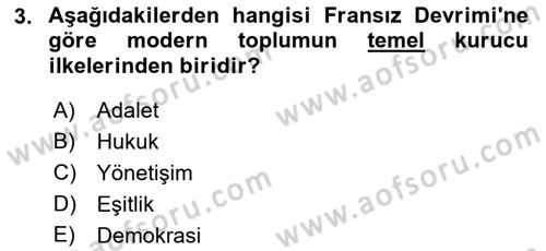 Sosyal Bilimlerde Temel Kavramlar Dersi Ara Sınavı Deneme Sınav Soruları 3. Soru