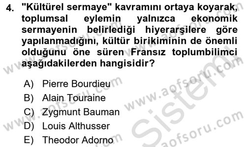 Sosyal Bilimlerde Temel Kavramlar Dersi 2021 - 2022 Yılı (Vize) Ara Sınav Soruları 4. Soru
