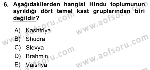Sosyal Bilimlerde Temel Kavramlar Dersi 2021 - 2022 Yılı (Final) Dönem Sonu Sınav Soruları 6. Soru