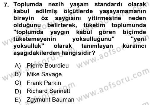 Sosyal Bilimlerde Temel Kavramlar Dersi 2021 - 2022 Yılı (Final) Dönem Sonu Sınav Soruları 7. Soru