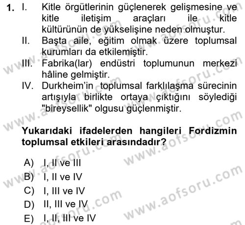 Sosyal Bilimlerde Temel Kavramlar Dersi 2021 - 2022 Yılı Yaz Okulu Sınav Soruları 1. Soru