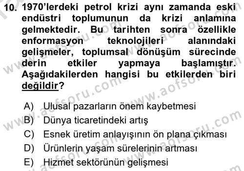 Sosyal Bilimlerde Temel Kavramlar Dersi 2022 - 2023 Yılı (Vize) Ara Sınav Soruları 10. Soru