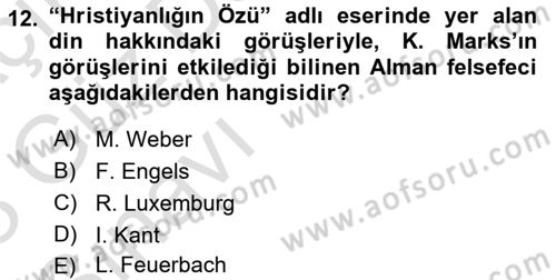 Sosyal Bilimlerde Temel Kavramlar Dersi Ara Sınavı Deneme Sınav Soruları 12. Soru