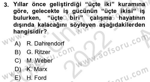 Sosyal Bilimlerde Temel Kavramlar Dersi Ara Sınavı Deneme Sınav Soruları 3. Soru