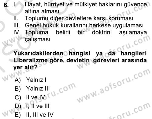Sosyal Bilimlerde Temel Kavramlar Dersi 2022 - 2023 Yılı (Final) Dönem Sonu Sınav Soruları 6. Soru