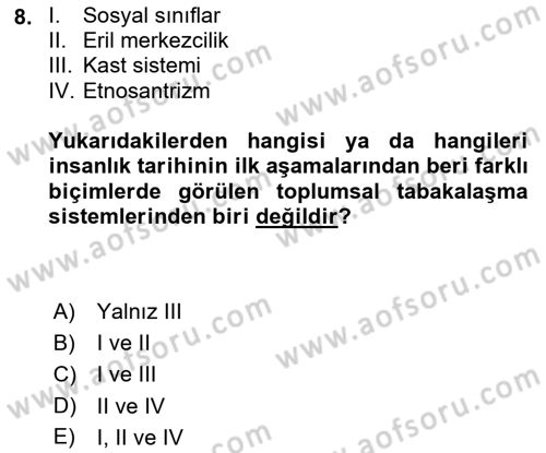 Sosyal Bilimlerde Temel Kavramlar Dersi 2022 - 2023 Yılı (Final) Dönem Sonu Sınav Soruları 8. Soru