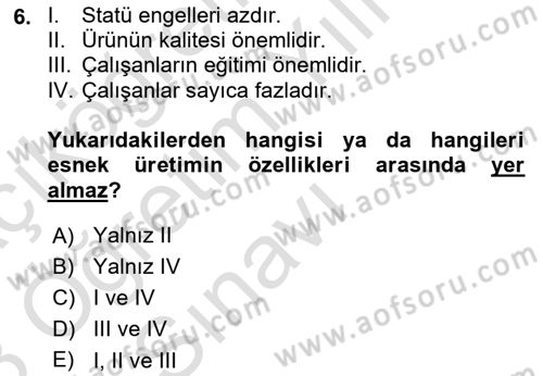 Sosyal Bilimlerde Temel Kavramlar Dersi 2022 - 2023 Yılı Yaz Okulu Sınav Soruları 6. Soru
