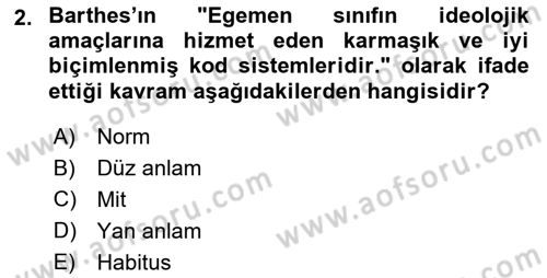 Sosyal Bilimlerde Temel Kavramlar Dersi 2023 - 2024 Yılı (Final) Dönem Sonu Sınav Soruları 2. Soru