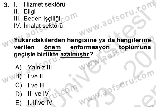 Sosyal Bilimlerde Temel Kavramlar Dersi 2023 - 2024 Yılı (Final) Dönem Sonu Sınav Soruları 3. Soru