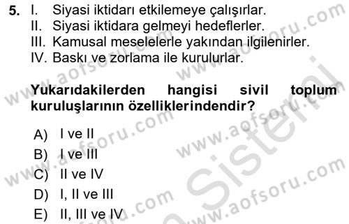 Sosyal Bilimlerde Temel Kavramlar Dersi 2023 - 2024 Yılı (Final) Dönem Sonu Sınav Soruları 5. Soru