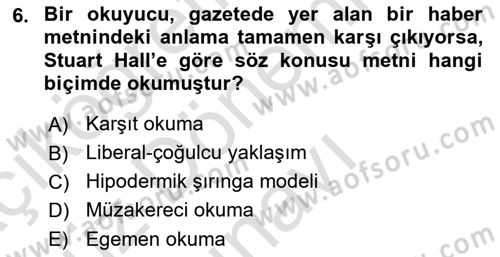 Sosyal Bilimlerde Temel Kavramlar Dersi 2023 - 2024 Yılı (Final) Dönem Sonu Sınav Soruları 6. Soru