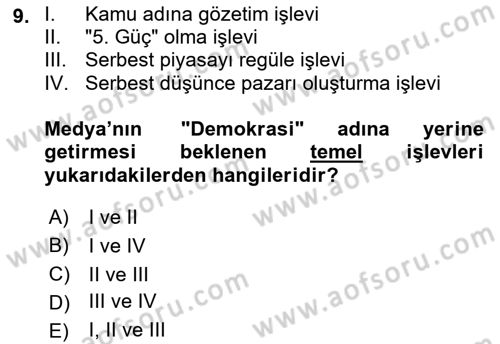 Sosyal Bilimlerde Temel Kavramlar Dersi 2023 - 2024 Yılı (Final) Dönem Sonu Sınav Soruları 9. Soru
