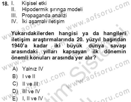 Sosyal Bilimlerde Temel Kavramlar Dersi 2023 - 2024 Yılı Yaz Okulu Sınav Soruları 18. Soru